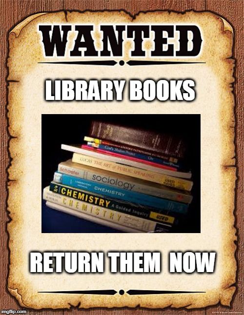  Library Materials Due